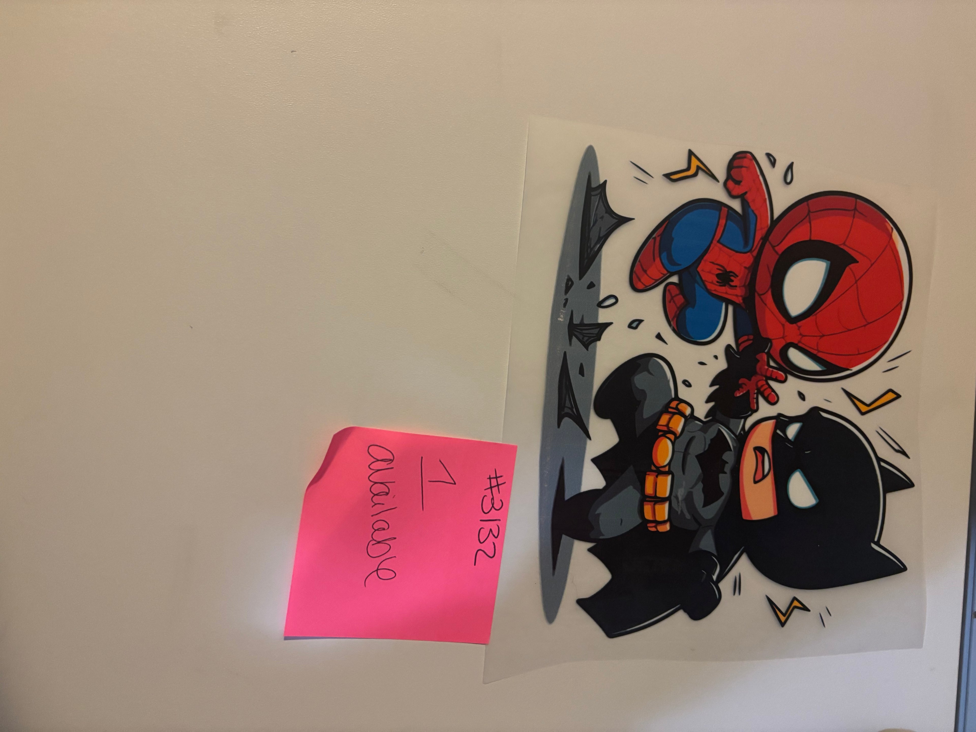 Batman and spider DTF transfer